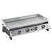 Dellonda 4 Burner Stainless Steel Portable Gas Plancha with Warming Rack 10kW Dellonda - UK Camping And Leisure