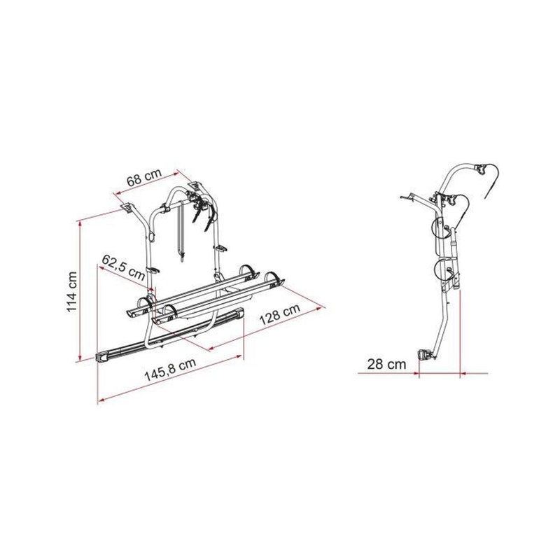 Fiamma Carry-Bike Psa Rear Mounted Bike Carrier - Image 2 of 2 | UK Camping and Leisure