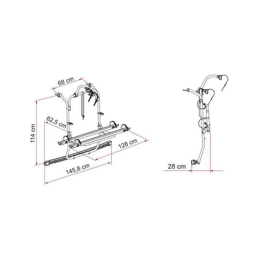 Fiamma Carry-Bike Psa Rear Mounted Bike Carrier - Image 2 of 2 | UK Camping and Leisure