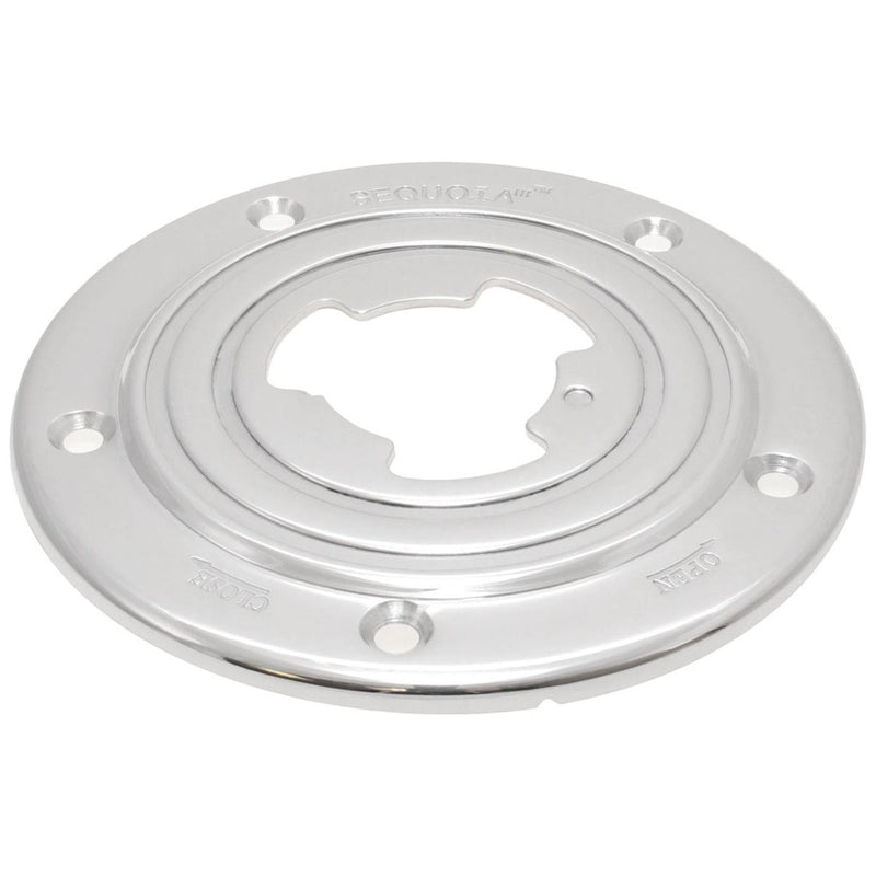 Sequoia Mk III 7" Polished Stainless Steel Floor Base: Sturdy & Durable Sequoia - UK Camping And Leisure