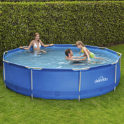 Dellonda Steel Frame Round Swimming Pool & Filter Pump 12ft - Blue DL20 Dellonda - UK Camping And Leisure