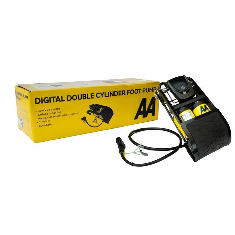 AA Digital Double Cylinder Barrel Foot Pump