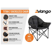 Vango Titan 2 Oversized Camping Chair (Excalibur) Vango - UK Camping And Leisure