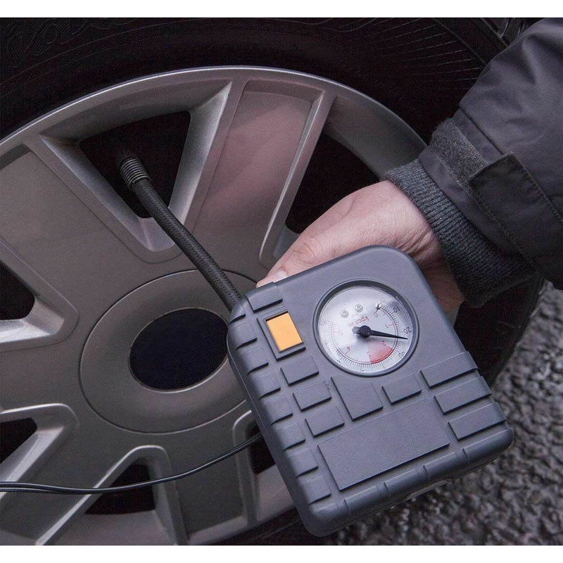 AA 12V Car Tyre Air Compressor Inflator LED Pump Pressure Gauge Cigarette Socket AA - UK Camping And Leisure