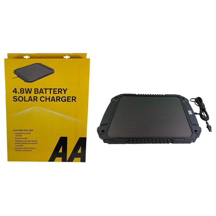 AA 4.8W XL 12V Car Van Caravan Solar Panel Trickle Battery Charger Power Supply AA - UK Camping And Leisure