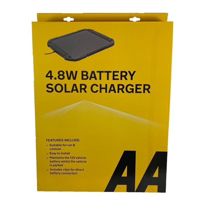 AA 4.8W XL 12V Car Van Caravan Solar Panel Trickle Battery Charger Power Supply AA - UK Camping And Leisure