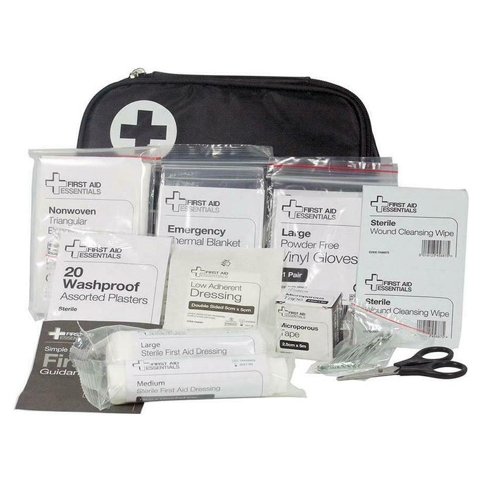 AA 45 Piece First Aid Kit Medical Emergency Bag Travel Work Home Car Office Box UK Camping And Leisure