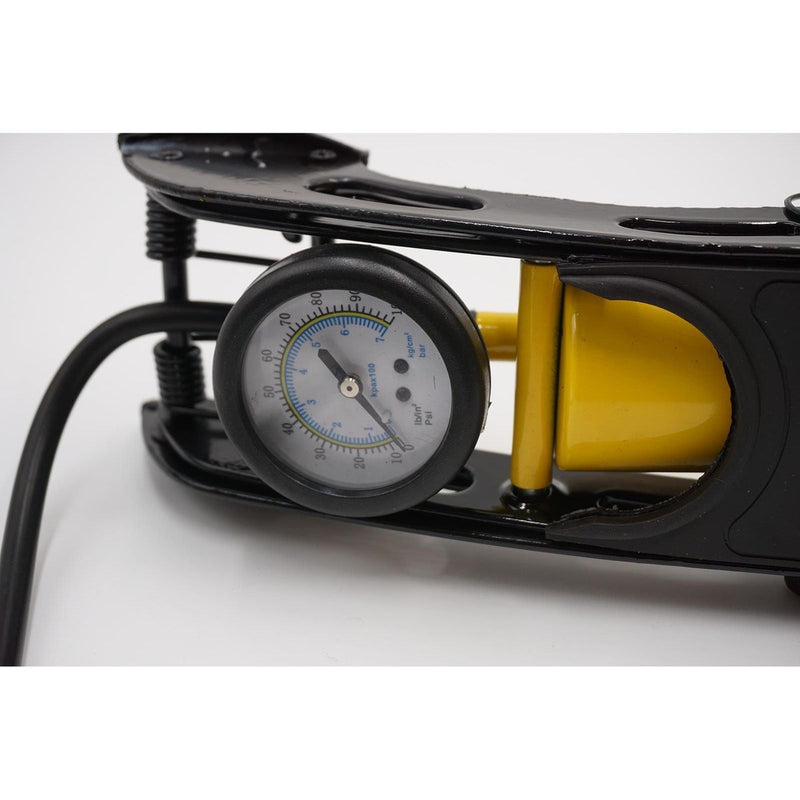 AA Single Barrel Cylinder Tyre Foot Pump Air Inflator Car Van Bicycle Bike AA - UK Camping And Leisure
