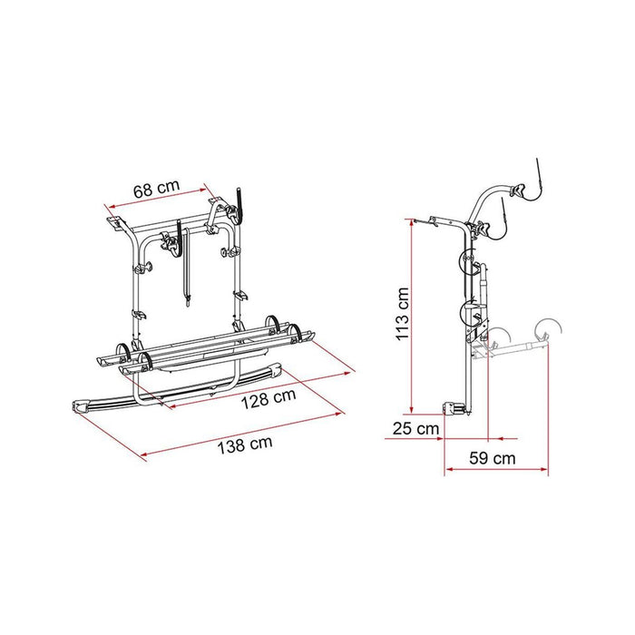 Fiamma Carry Bike for VW Caddy Bike Carrier for VW Caddy