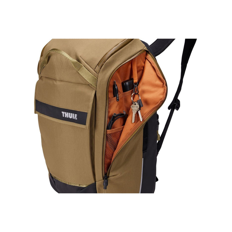 Thule Paramount hybrid bike pannier and backpack 26L tan beige Thule - UK Camping And Leisure