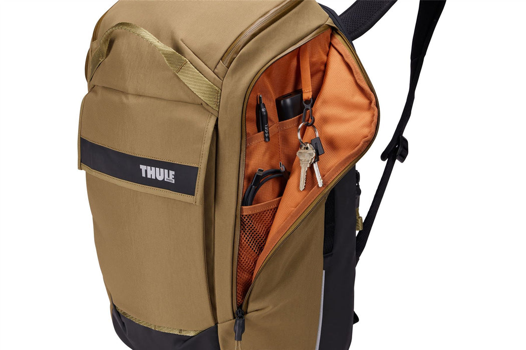 Thule Paramount hybrid bike pannier and backpack 26L tan beige Thule - UK Camping And Leisure