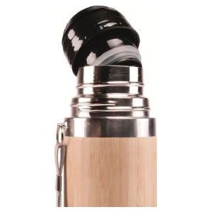 Via Mondo Vacuum Flask 05L Stainless Steel/Bamboo 8036415 Via Mondo - UK Camping And Leisure