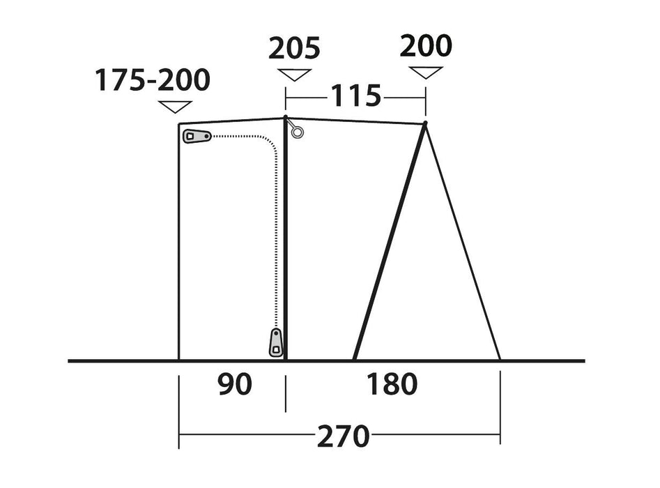 Outwell San Diego Driveaway Awning Grey Outwell - UK Camping And Leisure