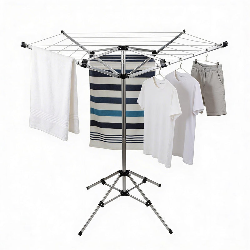 Leisurewize Caravan Camping 4 Arm Rotary Clothes Airer with Pegs