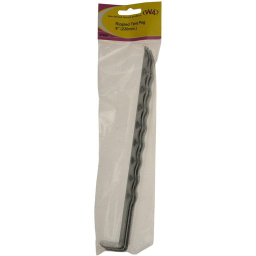 W4 Rippled angled tent peg 8in 37696 W4 - UK Camping And Leisure