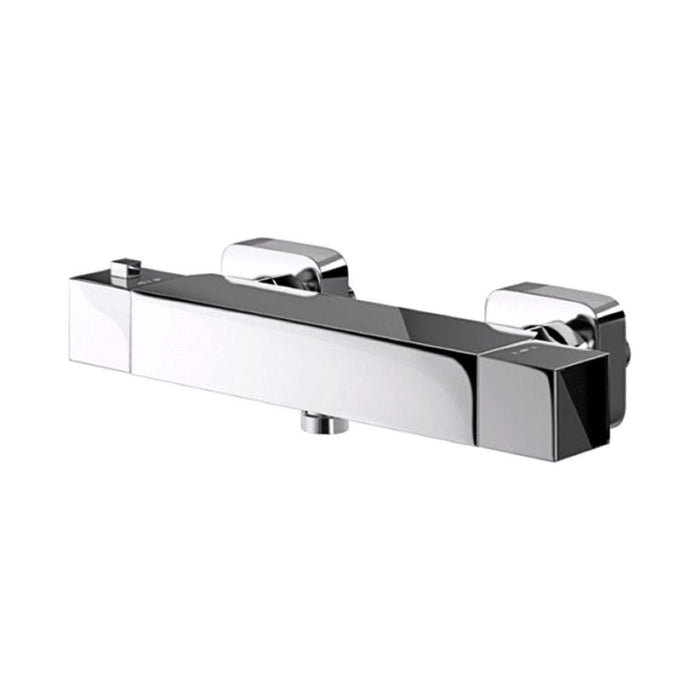 AG Horizontal Square Thermostatic Shower Mixer Valve Chrome Stylish Square Ch AG - UK Camping And Leisure