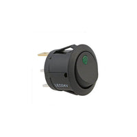 W4 Round Rocker Switch 12V-24V 22Mm Green Dot, Led Illumination