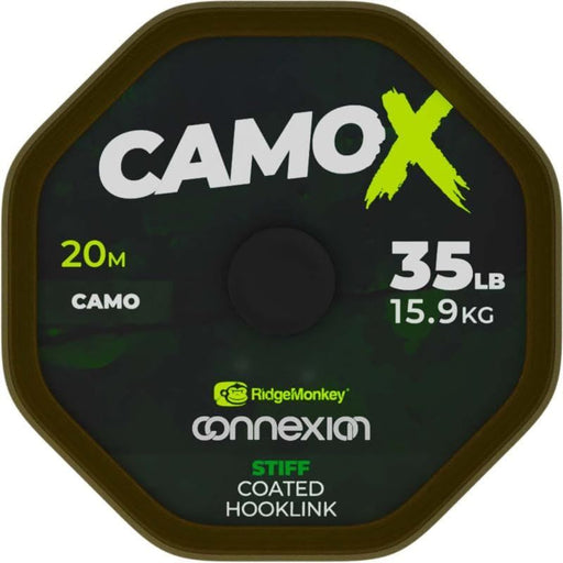 RidgeMonkey Connexion CamoX Stiff Coated Hooklink 35lb RidgeMonkey - UK Camping And Leisure
