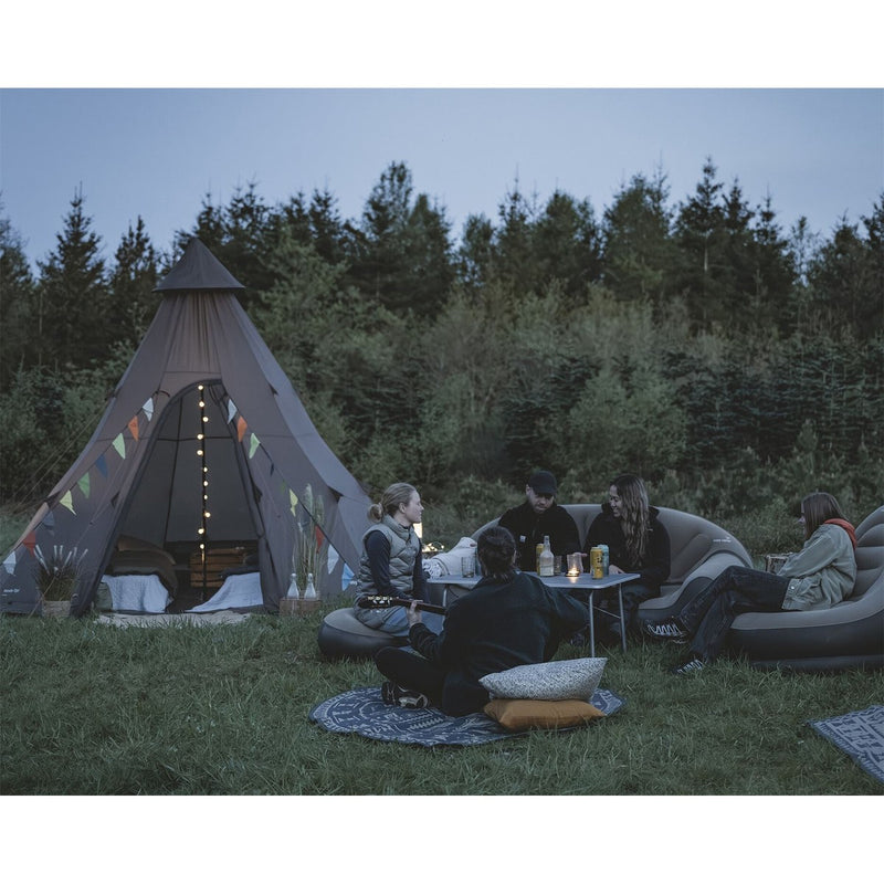 Easy Camp Rands Tipi Tent Dark Sand 8 Person Easy Camp - UK Camping And Leisure