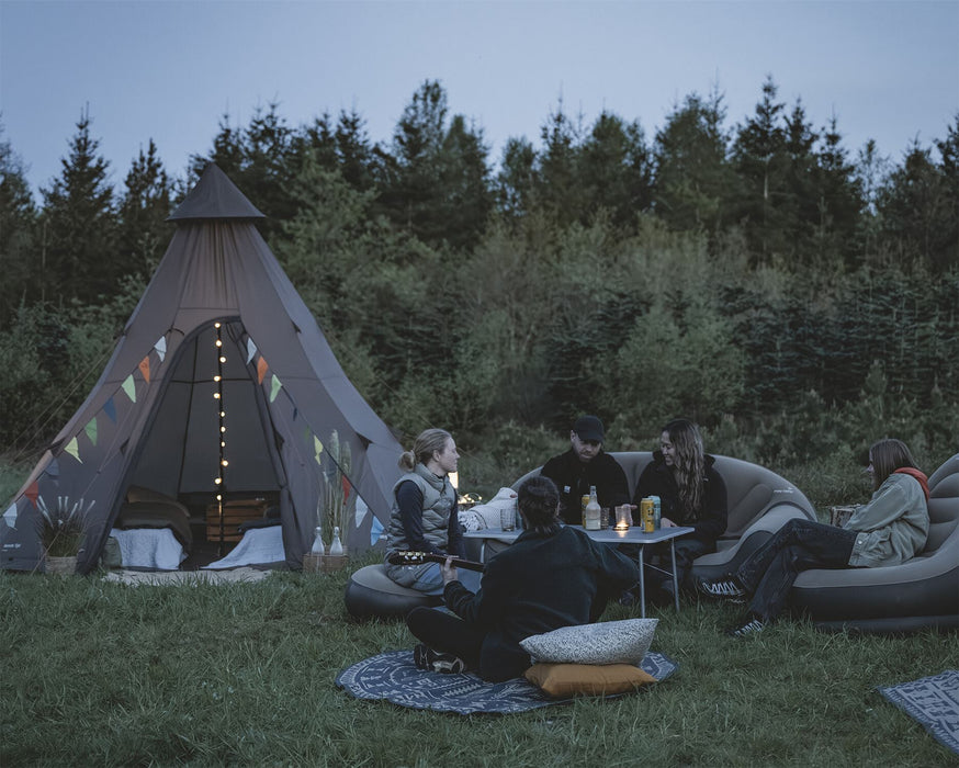 Easy Camp Rands Tipi Tent Dark Sand 8 Person Easy Camp - UK Camping And Leisure
