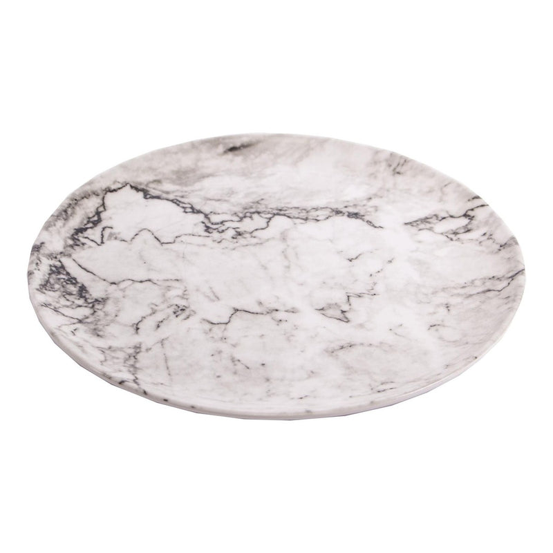 4 x Reusable Plastic Melamine Granite Pattern 8" Plate for Camping Picnic UK Camping And Leisure - UK Camping And Leisure