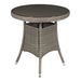 Dellonda Chester Rattan Wicker Round Outdoor Table with Tempered Glass Top Dellonda - UK Camping And Leisure