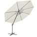 Dellonda Cantilever Parasol with 360 Rotation, Tilt & Cover 3m - Cream Dellonda - UK Camping And Leisure