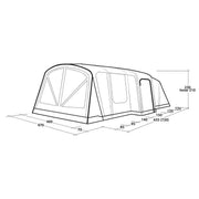 Outwell Vermont 7 Air 7 Berth Five Room Tunnel Tent - View 13