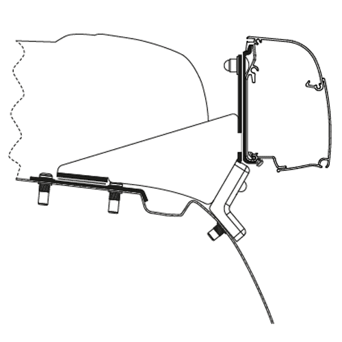 Thule Adapter T Omnistor 4200 awning – Mercedes-Benz Vito / V-Class with SCA Roof 152 (LHD Only) Thule - UK Camping And Leisure