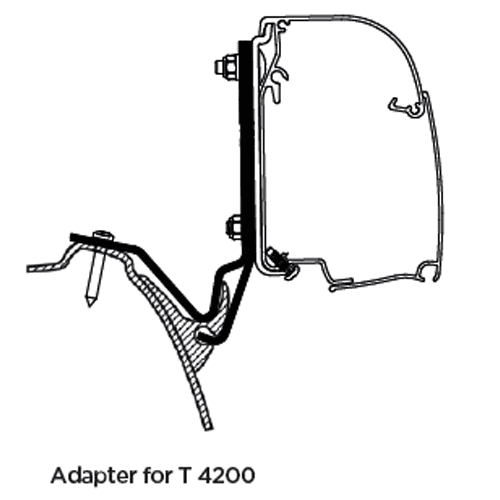 Thule Adapter T Omnistor 4200 Awning – Westfalia Kepler One / Five / Six Thule - UK Camping And Leisure
