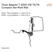 Thule Adapter T Omnistor 3200 Awning for VW T5/T6 Compact Van Reimo Multirail LWB (RHD) Thule - UK Camping And Leisure