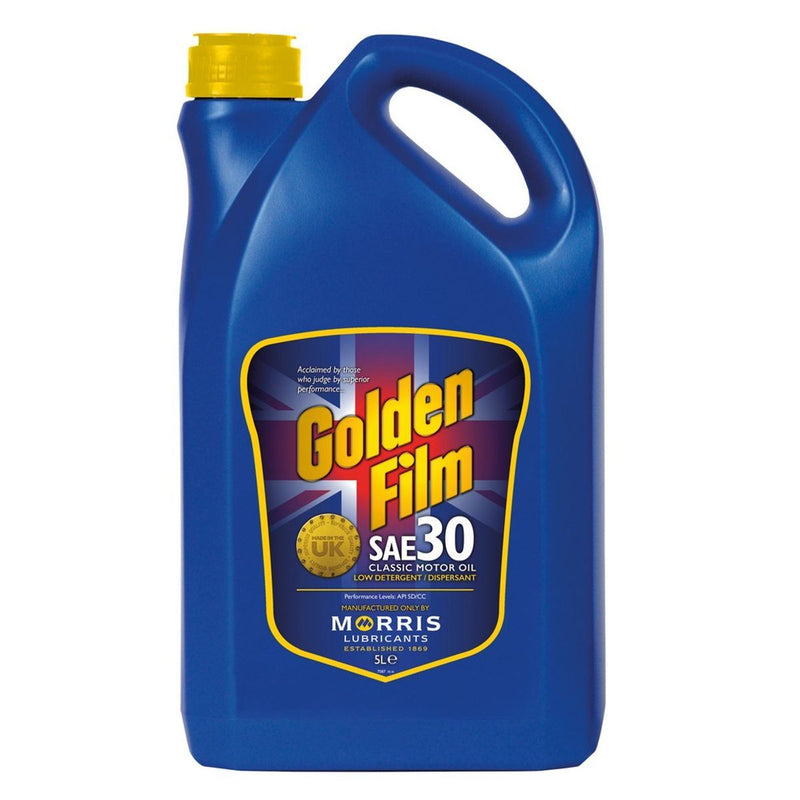 Morris Golden Film Classic SAE 30 Oil 5L Classic Car Engine Oil for Vintage V Morris - UK Camping And Leisure
