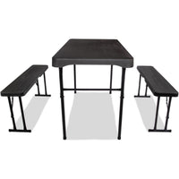 Jet Stream Grassmoor table and bench set F0104