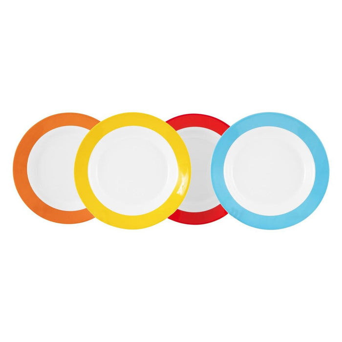 Gimex Colour Line Dinner Plate Rainbow 4 Pieces Gimex - UK Camping And Leisure