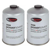 2x Go System PowerSource Butane Propane Threaded Gas Canister - 445g