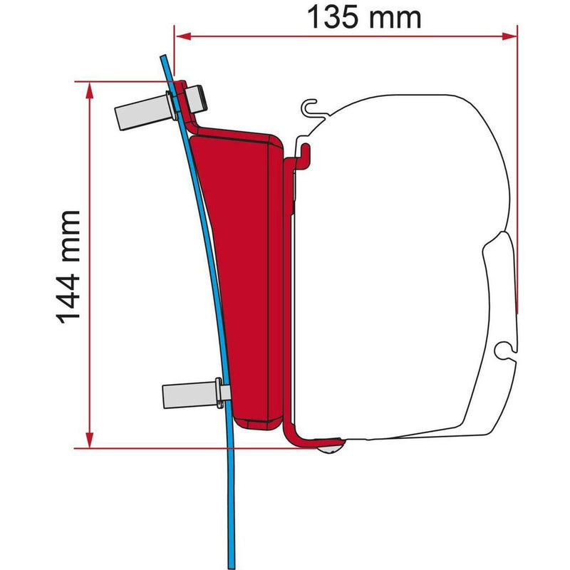 Fiamma F45s Bracket Kit for Ford Transit H3 RHD Vehicles - Deep Black Fiamma - UK Camping And Leisure