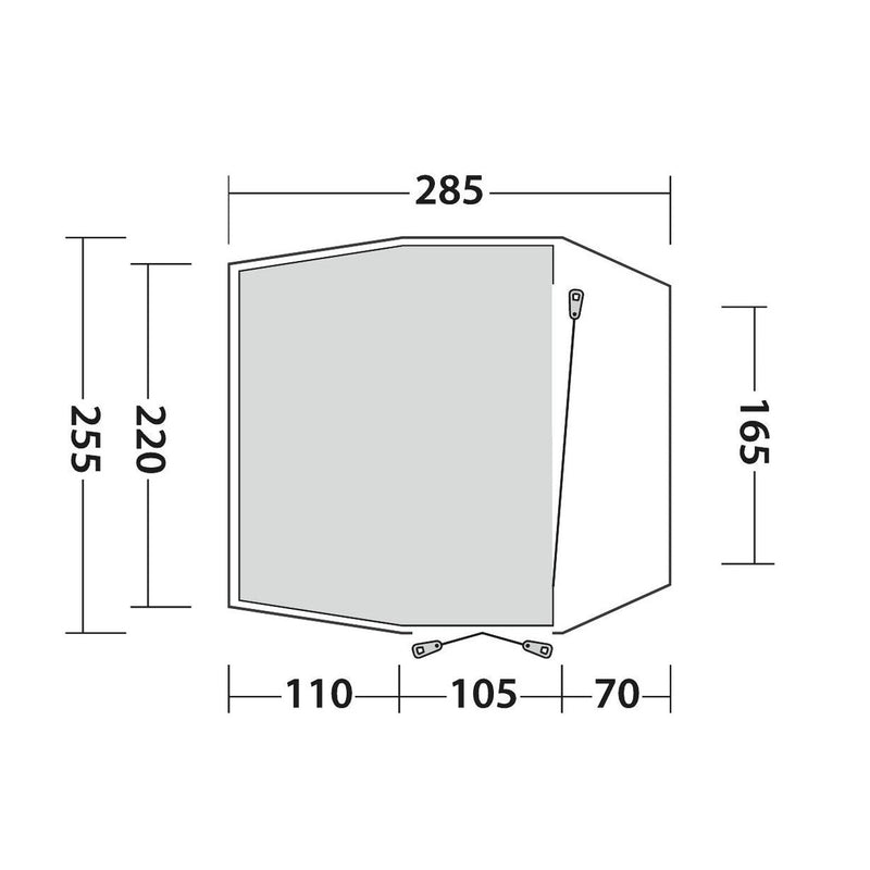 Outwell Desert Van Driveaway Awning Campervan 175-205cm Low - View 13