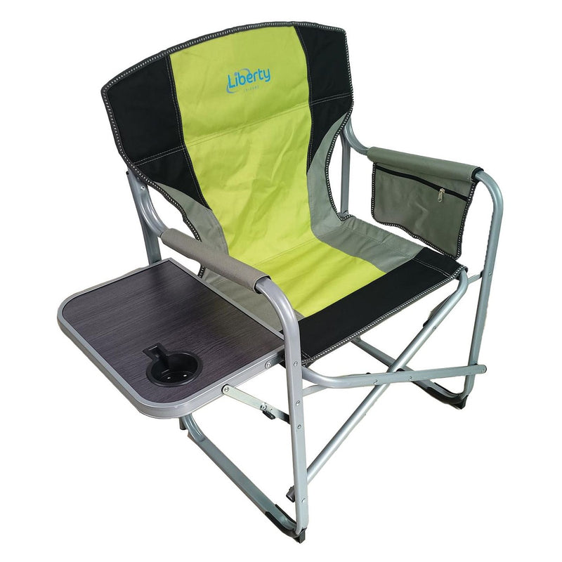 Liberty Lime Directors Chair with Side Table Camping Caravan Liberty - UK Camping And Leisure