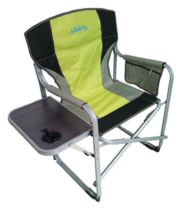 Liberty Lime Directors Chair with Side Table Camping Caravan Liberty - UK Camping And Leisure