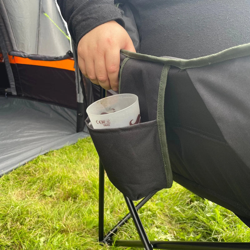 Olpro Olympus XL Camping Chair Black & Green 130kg Capacity