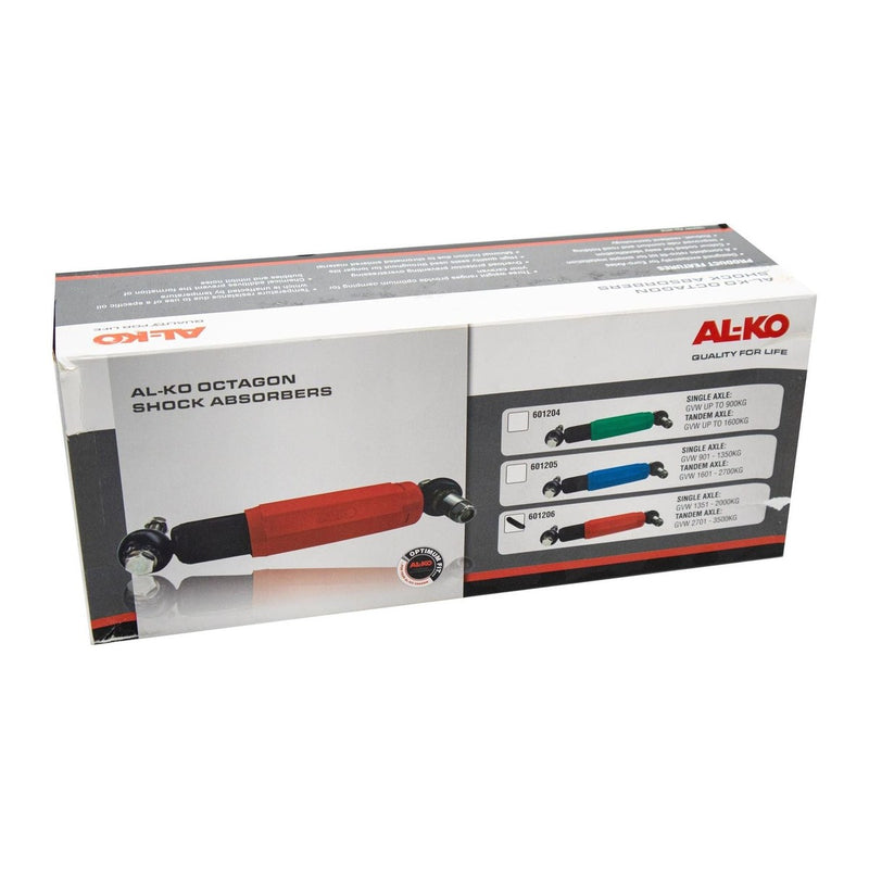 Al-Ko Octagon Shock Absorbers Red Single Axle 1800Kg Tandem 3500 Kg 601206 AL-KO - UK Camping And Leisure