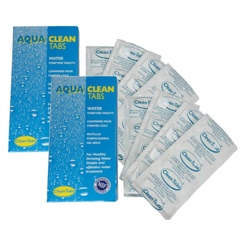Aqua Clean MINI Water Purification Tablets Box - 2 x 80 Tabs Aqua Clean - UK Camping And Leisure