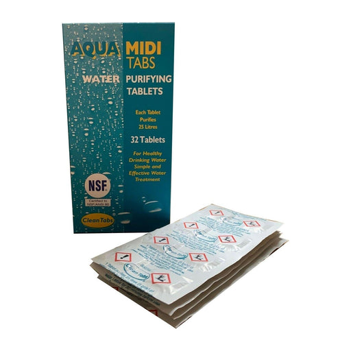 Aqua Midi Tabs Water Purification Sterilising Drinking Water 32 tablets Aquatabs UK Camping And Leisure