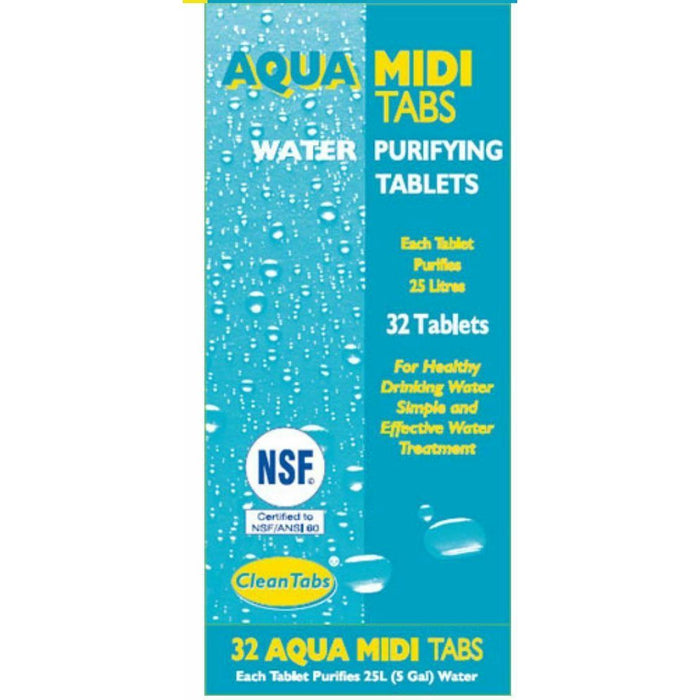 Aqua Midi Tabs Water Purification Sterilising Drinking Water 64 tablets Aquatabs UK Camping And Leisure