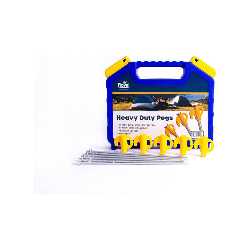Awning Tent Pegs Heavy Duty x20 Royal - UK Camping And Leisure