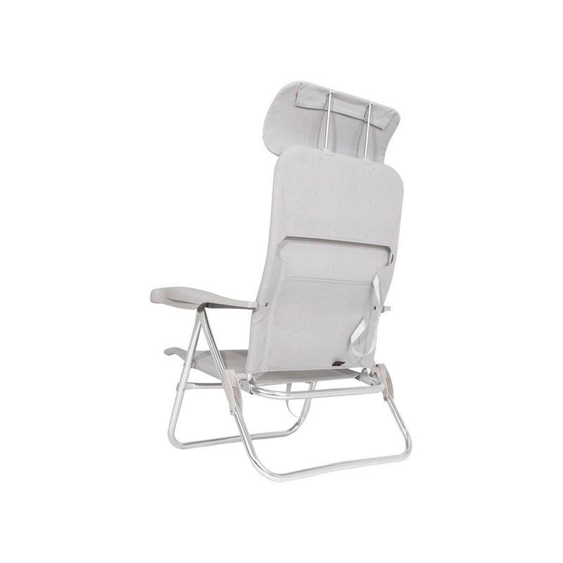 Crespo Beach Chair AL/205 Compact Light Grey Crespo - UK Camping And Leisure