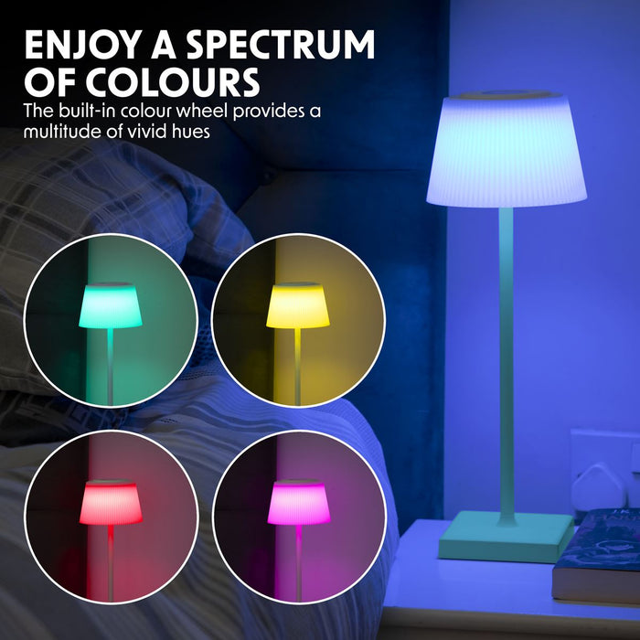 Dellonda Rechargeable Table Lamp for Home Office Restaurant RGB Colours Dellonda - UK Camping And Leisure