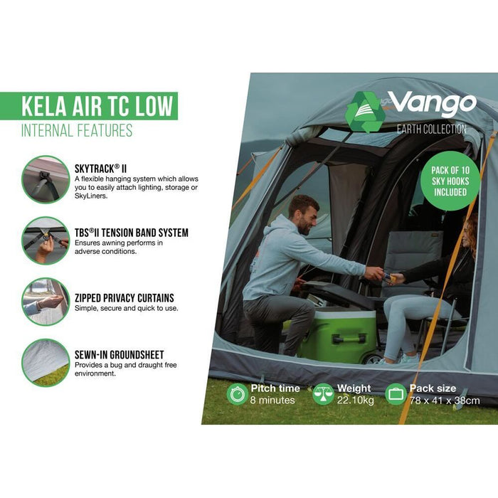 Vango Kela Air TC Low Drive Away Awning  (180 - 210cm) Campervan Vango - UK Camping And Leisure