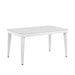 Dellonda  Dining Tables with Tempered Glass Top 150 x 90 x 76cm - Ivory White Dellonda - UK Camping And Leisure