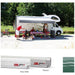 Fiamma Polar White F45L 450 Awning Evergreen Fabric (06530-01E) Winch Handle Wall Mounted Fiamma - UK Camping And Leisure